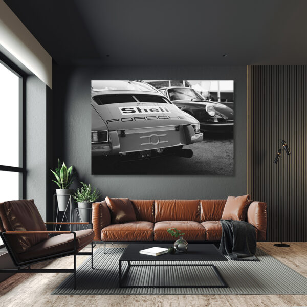 Black and White Porsche 911 Vintage photograph - Image 2